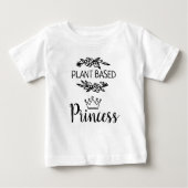 Prinzessin mit veganer Blumenpracht und Krone auf Baby T-shirt (Vorderseite)