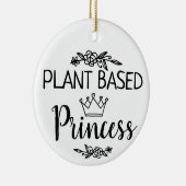 Prinzessin mit veganer Pflanze Keramik Ornament (Rechts)