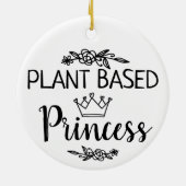 Prinzessin mit veganer Pflanze Keramik Ornament (Hinten)
