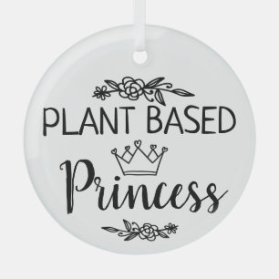 Prinzessin mit veganer Pflanze Ornament Aus Glas