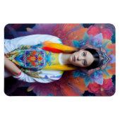 Prinzessin mit weißem Pullover Magnet (Horizontal)