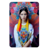 Prinzessin mit weißem Pullover Magnet (Vertikal)