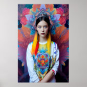 Prinzessin mit weißem Pullover Poster (Vorne)
