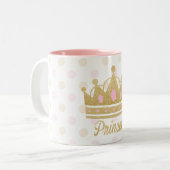 Prinzessin Mug, Glitzer-Prinzessin Mug Zweifarbige Tasse (Vorderseite Links)