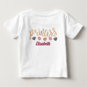 Prinzessin (NAME) Pfauenstruts Ihr Stuff - Dusche Baby T-shirt (Rückseite)