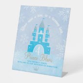 Prinzessin oder Princess Party Begrüßungszeichen Sockelschild (Vorderseite)