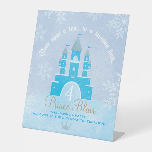 Prinzessin oder Princess Party Begrüßungszeichen Sockelschild (Vorderseite)