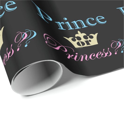 Prinzessin oder Prinzessin? Geschenkpapier (Rolleneckpunkt)