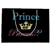 Prinzessin oder Prinzessin? Große Geschenktüte (Rückseite)