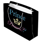 Prinzessin oder Prinzessin? Große Geschenktüte (Rückseite Schrägansicht)