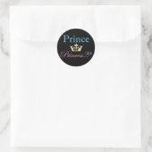 Prinzessin oder Prinzessin? Runder Aufkleber (Tasche)