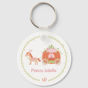 Prinzessin Orange Kürbis Kutsche Mädchen Personali Schlüsselanhänger