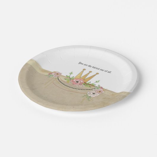Prinzessin Paper Plates Pappteller (Schrägansicht)