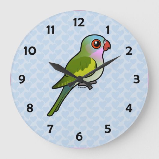 Prinzessin Parrot Große Wanduhr (Vorderseite)