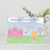 Prinzessin Party Einladung (Stehend Vorderseite)