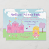 Prinzessin Party Einladung (Vorne/Hinten)