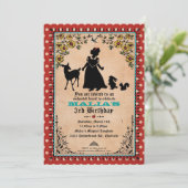 Prinzessin Party Einladung (Stehend Vorderseite)