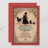 Prinzessin Party Einladung (Vorne/Hinten)