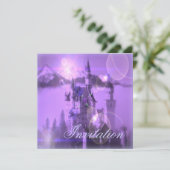 Prinzessin Party Märchenburg Einladung (Stehend Vorderseite)