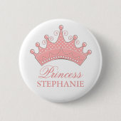 Prinzessin Party Personalized Crown Button (Vorderseite)