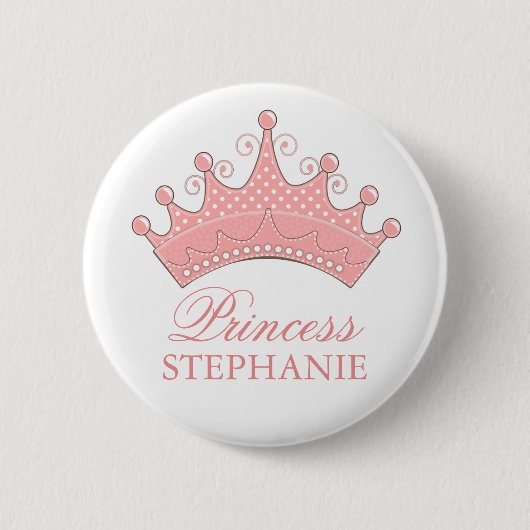 Prinzessin Party Personalized Crown Button (Vorderseite)