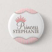 Prinzessin Party Personalized Crown Button (Vorderseite)