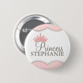 Prinzessin Party Personalized Crown Button (Vorne & Hinten)