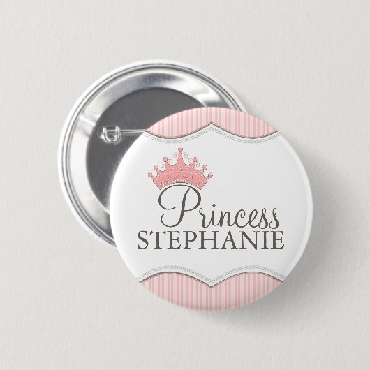 Prinzessin Party Personalized Crown Button (Vorne & Hinten)