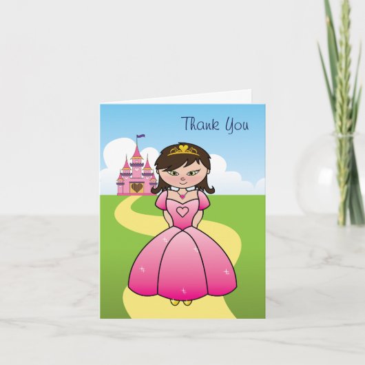 Prinzessin Party Thank You Card Dankeskarte (Vorderseite)