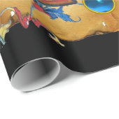 PRINZESSIN PENTHESILEA UND BLAUER RITTER ZU PFERD GESCHENKPAPIER (Rolleneckpunkt)