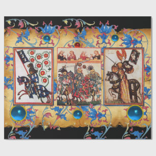 PRINZESSIN PENTHESILEIA UND BLAUER RITTER ZU GESCHENKPAPIER