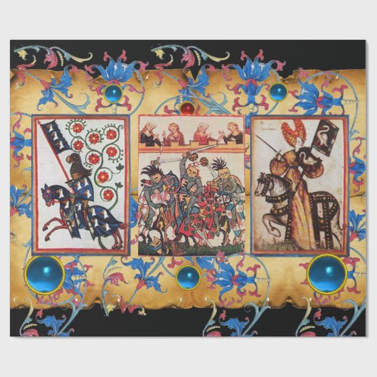 PRINZESSIN PENTHESILEIA UND BLAUER RITTER ZU GESCHENKPAPIER (Flach)