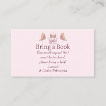 Prinzessin Pink Gold Bring-ein-Buch-Anfragekarte