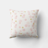 Prinzessin Pink & Gold Glitzer Kronen Schlafzimmer Kissen (Rückseite)