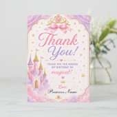 Prinzessin Pink Lavendel Dankeskarte (Stehend Vorderseite)