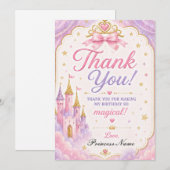 Prinzessin Pink Lavendel Dankeskarte (Vorne/Hinten)