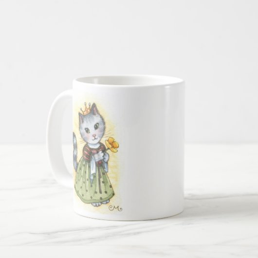 Prinzessin Poppy - niedliche Katzen-Tasse Kaffeetasse (Vorderseite Links)