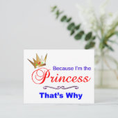 Prinzessin Postkarte (Stehend Vorderseite)