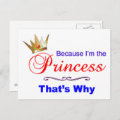 Prinzessin Postkarte (Vorne/Hinten)