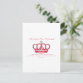 Prinzessin Postkarte (Stehend Vorderseite)