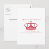 Prinzessin Postkarte (Vorne/Hinten)