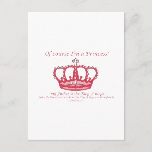 Prinzessin Postkarte (Vorderseite)