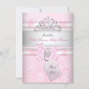 Prinzessin Pretty Baby Shower Mädchen Schmetterlin Einladung