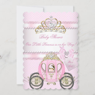 Prinzessin Pretty Baby Shower Süße Mädchenkarre Einladung