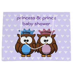 Prinzessin & Prinzessin Eule Babyduschgeschenk Große Geschenktüte