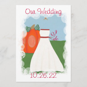 Prinzessin Pumpkin Wedding Invitations, Gewohnheit Einladung