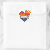 Prinzessin Quadratischer Aufkleber (Tasche)