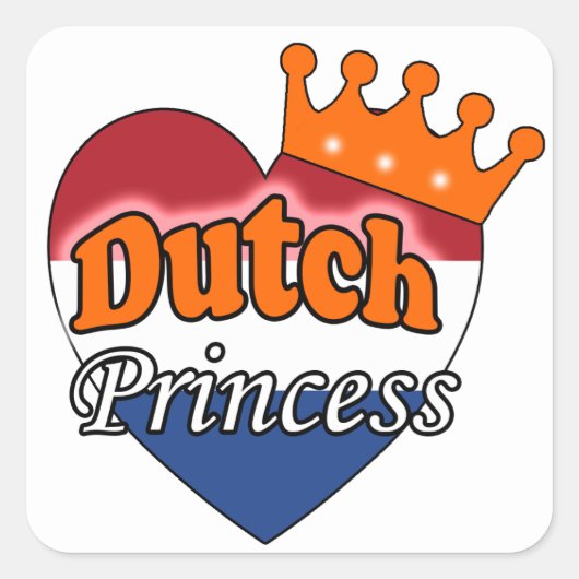 Prinzessin Quadratischer Aufkleber (Vorderseite)