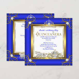 Prinzessin Quinceanera 15. Geburtstag Königliches  Einladung