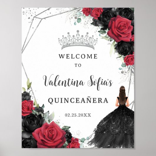 Prinzessin Quinceañera aus Schwarz und Rot Poster (Vorne)